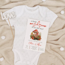 リトルキノコ秋ミニマルレトロベビーシャワー