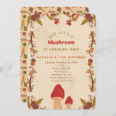 リトルキノコ秋秋の1日 招待状 (正面/裏面)