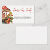 リトルキノコ秋赤ちゃんシャワーベビー本 エンクロージャーカード (正面/裏面)