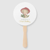 リトルキノコ誕生日ギフトラベル ハンドファン (裏面)