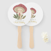 リトルキノコ誕生日ギフトラベル ハンドファン (正面&裏面)