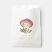 リトルキノコ誕生日ギフトラベル フェイバーバッグ (正面)