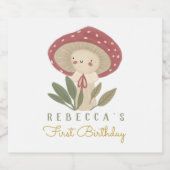 リトルキノコ誕生日 リキュールボトルラベル (シングルラベル)