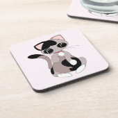 リトルキャット飲料用コースター コースター (左側)