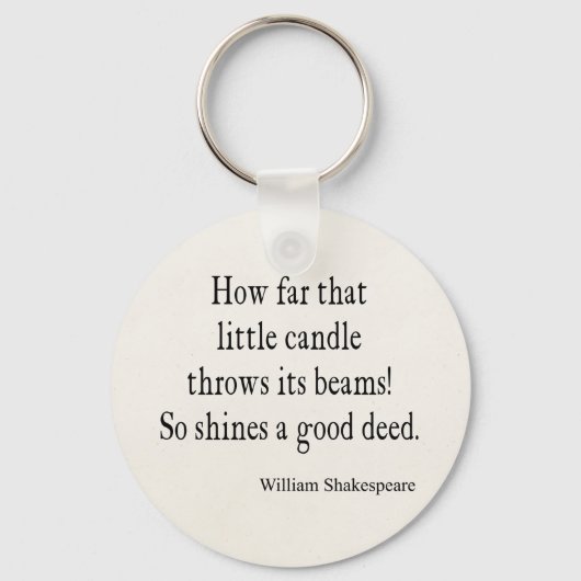 リトルキャンドルシーネズグッドデートシェークスピア引用文 キーホルダー (正面)