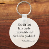 リトルキャンドルシーネズグッドデートシェークスピア引用文 キーホルダー (正面)