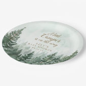 リトルキャンパー素朴パインツリーフォレスト赤ちゃんシャワー ペーパープレート (アングル)