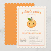 リトルキューティベイビーシャワー 招待状 (正面/裏面)