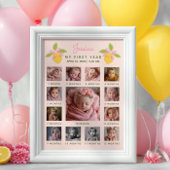 リトルキューティレモン1歳の誕生日フォトタイムライン ポスター