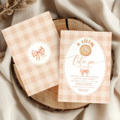 リトルキューティーピー　ミニマリストボウレースベビーシャワー 招待状