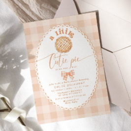 リトルキューティーピー　ミニマリストボウレースベビーシャワー 招待状
