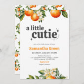 リトルキューティーベイビーシャワー 招待状 (正面/裏面)