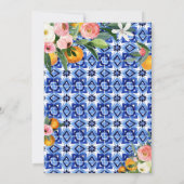 リトルキューティー シトラス ボタニカル オレンジ ベイビーシャワー 招待状 (裏面)