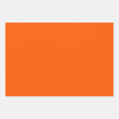 リトルキュート幽霊オレンジ白黒 ラッピングペーパーシート (正面2)