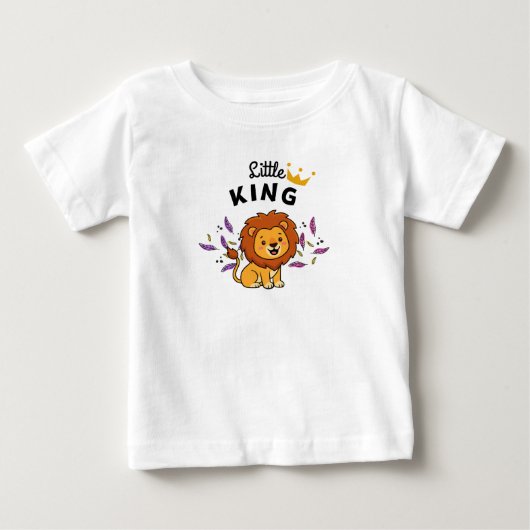リトルキングデザイン ベビーTシャツ (正面)