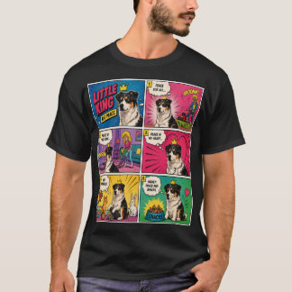リトルキングビッグピースコミックドッグTシャツ Tシャツ