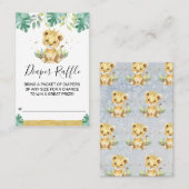 リトルキングライオンクラウンベビーシャワーおむつインサート 名刺 (正面/裏面)