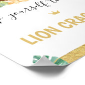 リトルキングライオンクラウン1st誕生日パーティーサイン ポスター (角)