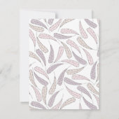 リトルキーガール秋ベビーシャワーサンキューカード 招待状 (裏面)