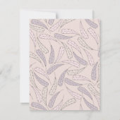 リトルキーガール秋ベビーシャワーサンキューカード 招待状 (裏面)