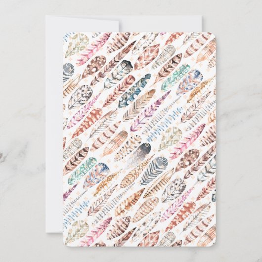 リトルキーサンクスギビング任意の年齢誕生日 招待状 (裏面)