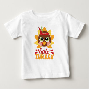 リトルキーボーイキッズサンクスギビング ベビーTシャツ