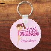 リトルギムナストかわいらしピンクカスタムの子供体操 キーホルダー (正面)