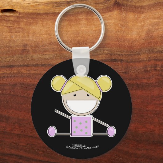 リトルギムナストガールシェイプアップキーチェーン キーホルダー (正面)