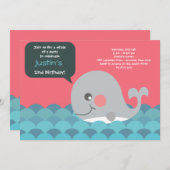 リトルクジラ招待状 招待状 (正面/裏面)