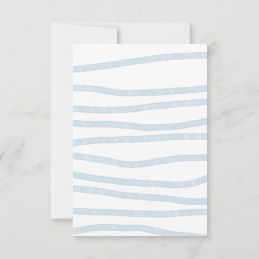 リトルクジラ海の下の最初の誕生日 サンキューカード (裏面)