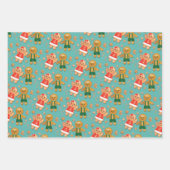 リトルクッキークリスマスジンジャーブレッド女の子の男の子 ラッピングペーパーシート (正面2)