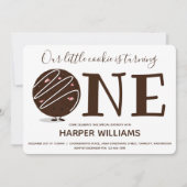 リトルクッキーターニングワンファースト誕生日 招待状 (正面)