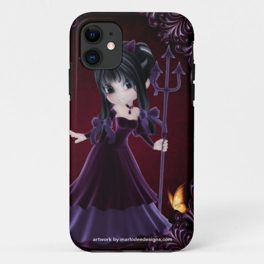 リトルクッキーデビルガールデザイン6 Case-Mate iPhoneケース (裏面)