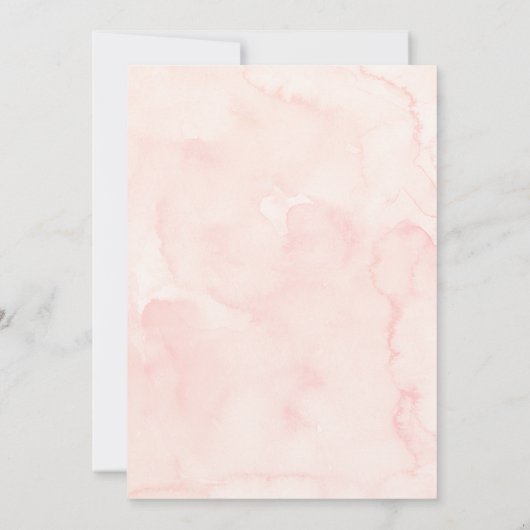 リトルクッキーピンクガールベビーシャワー 招待状 (裏面)