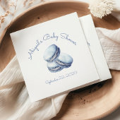 リトルクッキーブルーフランスのマカロンボーイベビーシャワー スタンダードカクテルナプキン