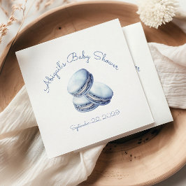 リトルクッキーブルーフランスのマカロンボーイベビーシャワー スタンダードカクテルナプキン