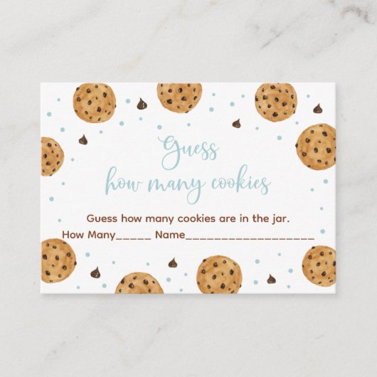 リトルクッキーブルーボーイゲーム数を推測 エンクロージャーカード (正面)