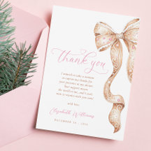 リトルクッキーボウベビーシャワーサンキューカード