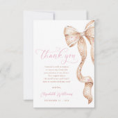 リトルクッキーボウベビーシャワーサンキューカード サンキューカード (正面)