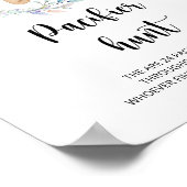 リトルクマおしゃぶり狩りベビーシャワーゲーム ポスター (角)