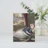 リトルクマのベッドで眠っているゴルディロックス ポストカード (スタンド正面)