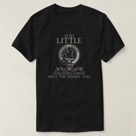 リトルクランドスコティッシュネームタータンチェックシスル Tシャツ (デザイン正面)