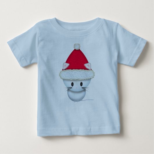 リトルクリスマスの子猫 ベビーTシャツ (正面)