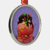 リトルクリスマスキャットライトガーランドウィンター魔法 メタルオーナメント (右)