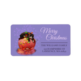 リトルクリスマスキャットライトガーランドウィンター魔法 ラベル