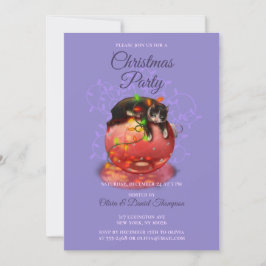 リトルクリスマスキャットライトガーランドウィンター魔法 招待状