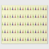 リトルクリスマスツリーズパターンラッピング紙 ラッピングペーパー (フラット)