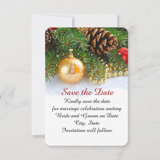 リトルクリスマスボール日付を保存 セーブザデート (正面)