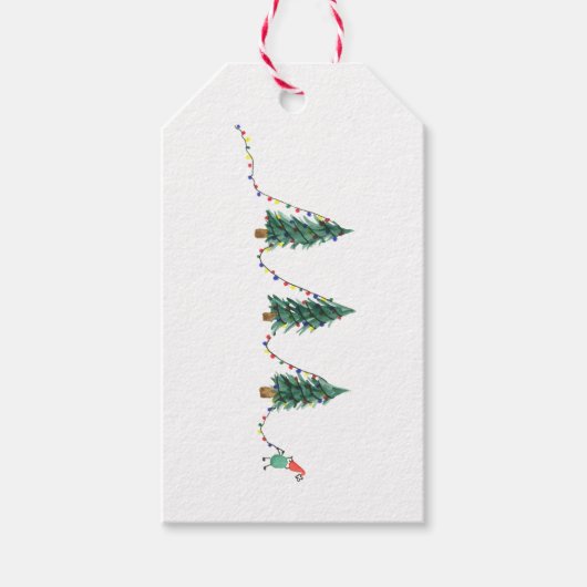 リトルクリスマス小妖精や小人 ギフトタグ (正面)