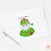 リトルクリスマス小妖精や小人 ラウンドシール (封筒)